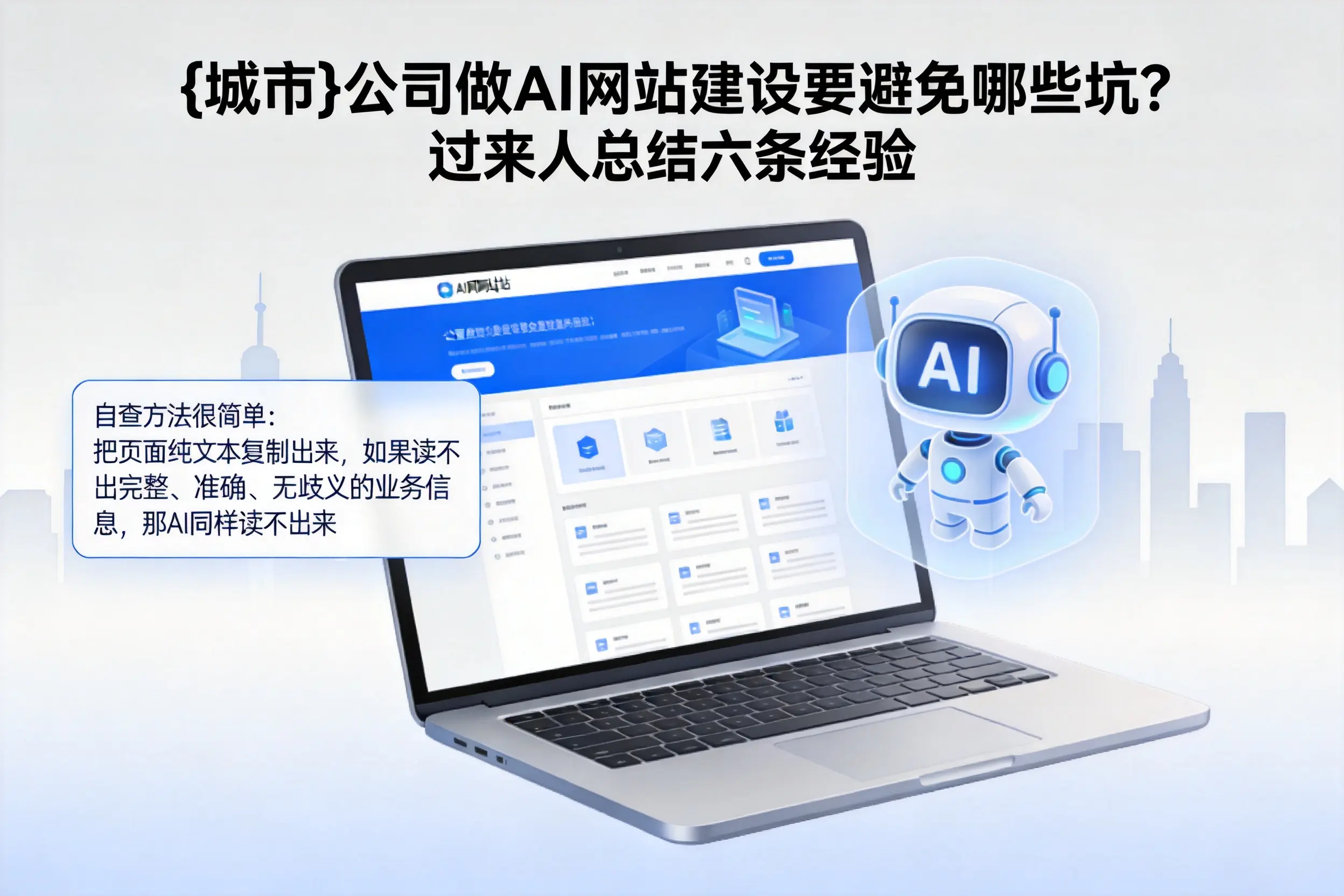 南充公司做AI网站建设要避免哪些坑?过来人总结六条经验