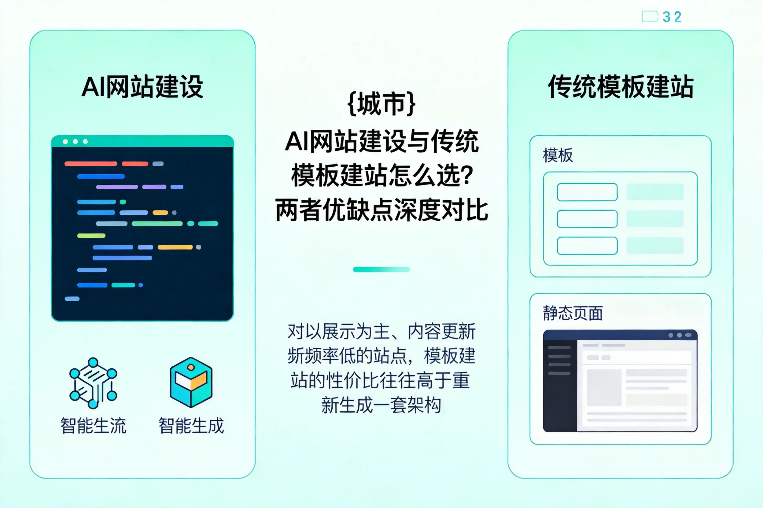 南充AI网站建设与传统模板建站怎么选？两者优缺点深度对比