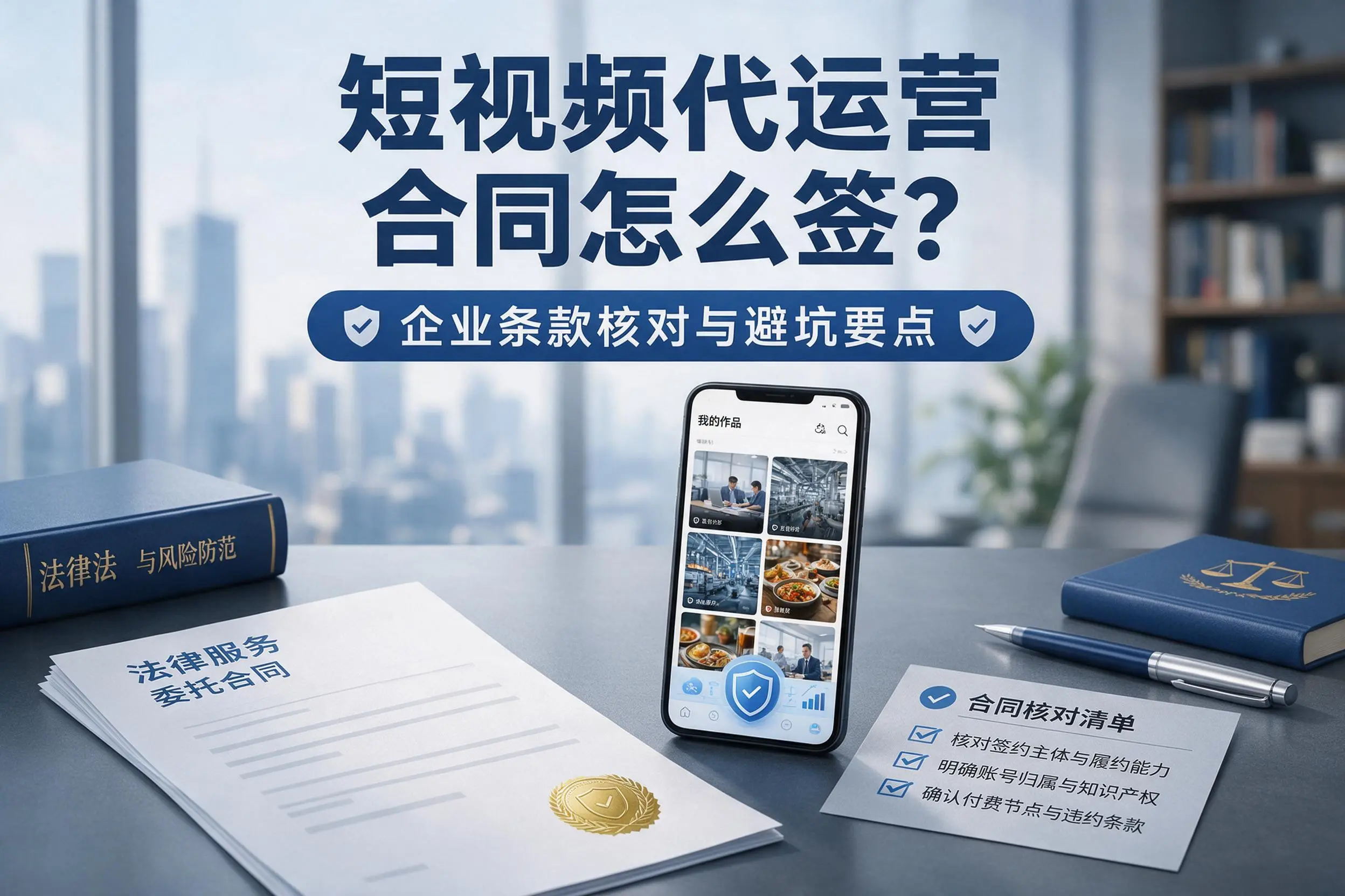 短视频代运营合同怎么签？南充企业条款核对与避坑要点