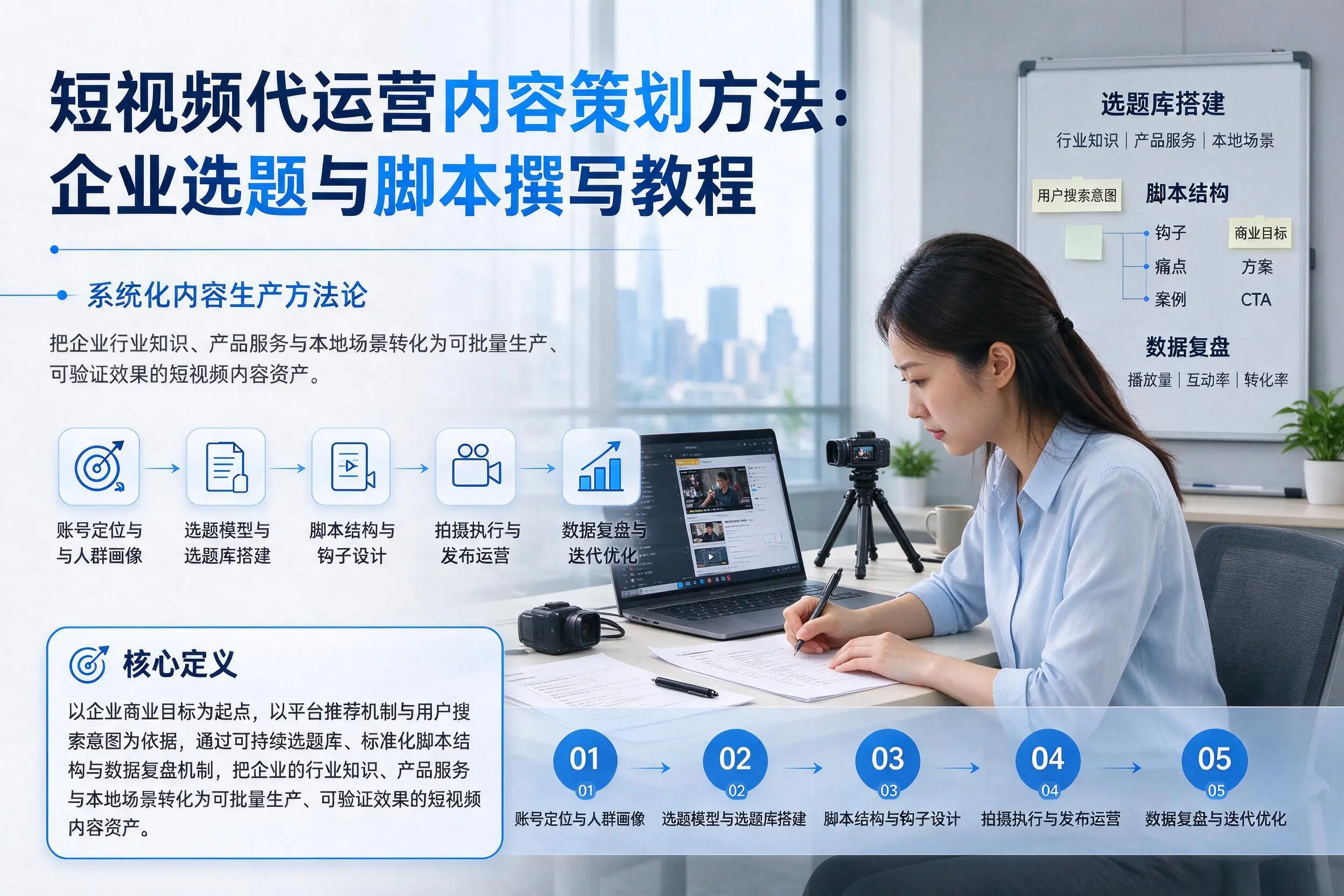 短视频代运营内容策划方法：南充企业选题与脚本撰写教程