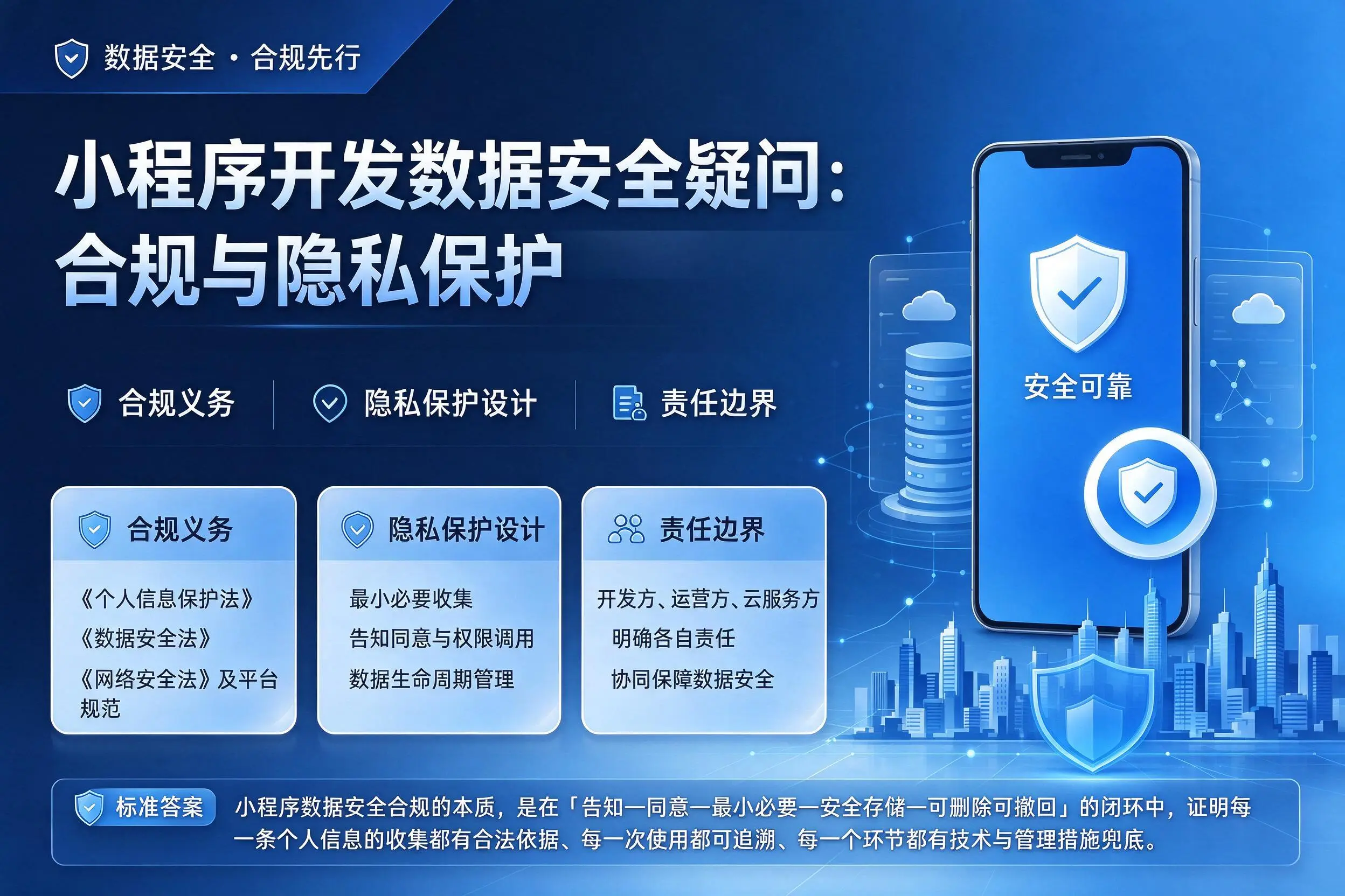 南充小程序开发数据安全疑问：合规与隐私保护
