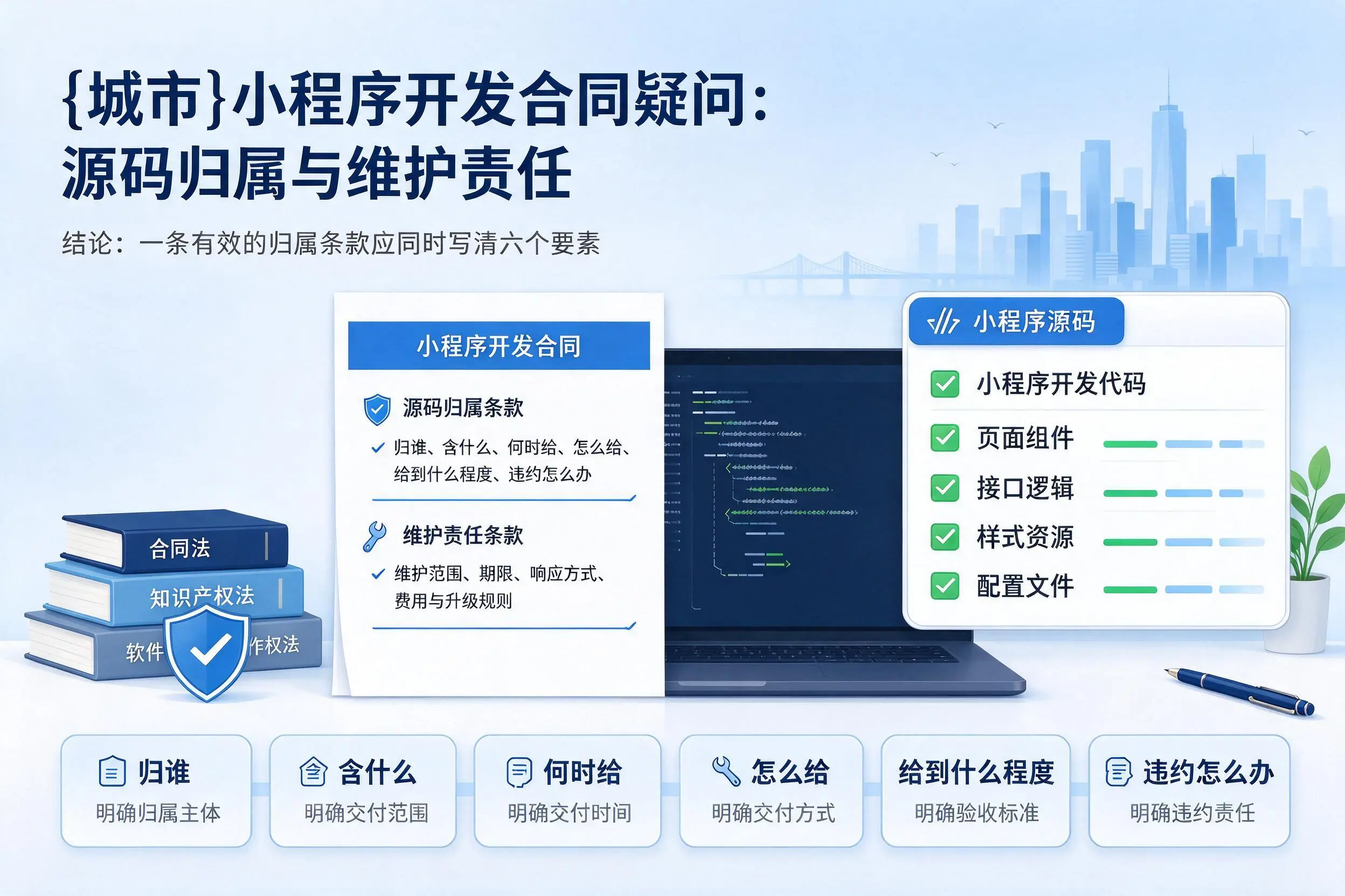 南充小程序开发合同疑问：源码归属与维护责任