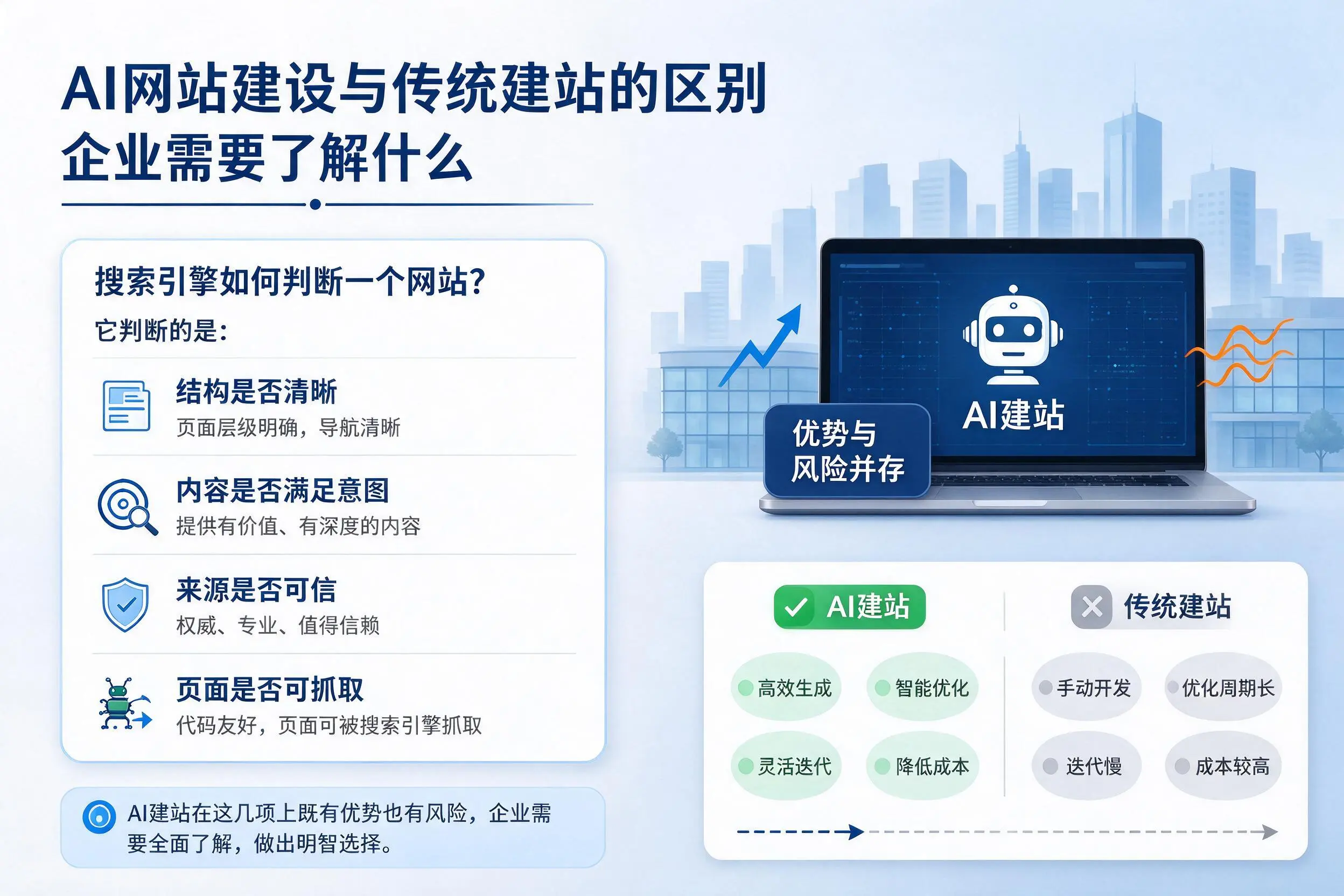 AI网站建设与传统建站的区别，南充企业需要了解什么