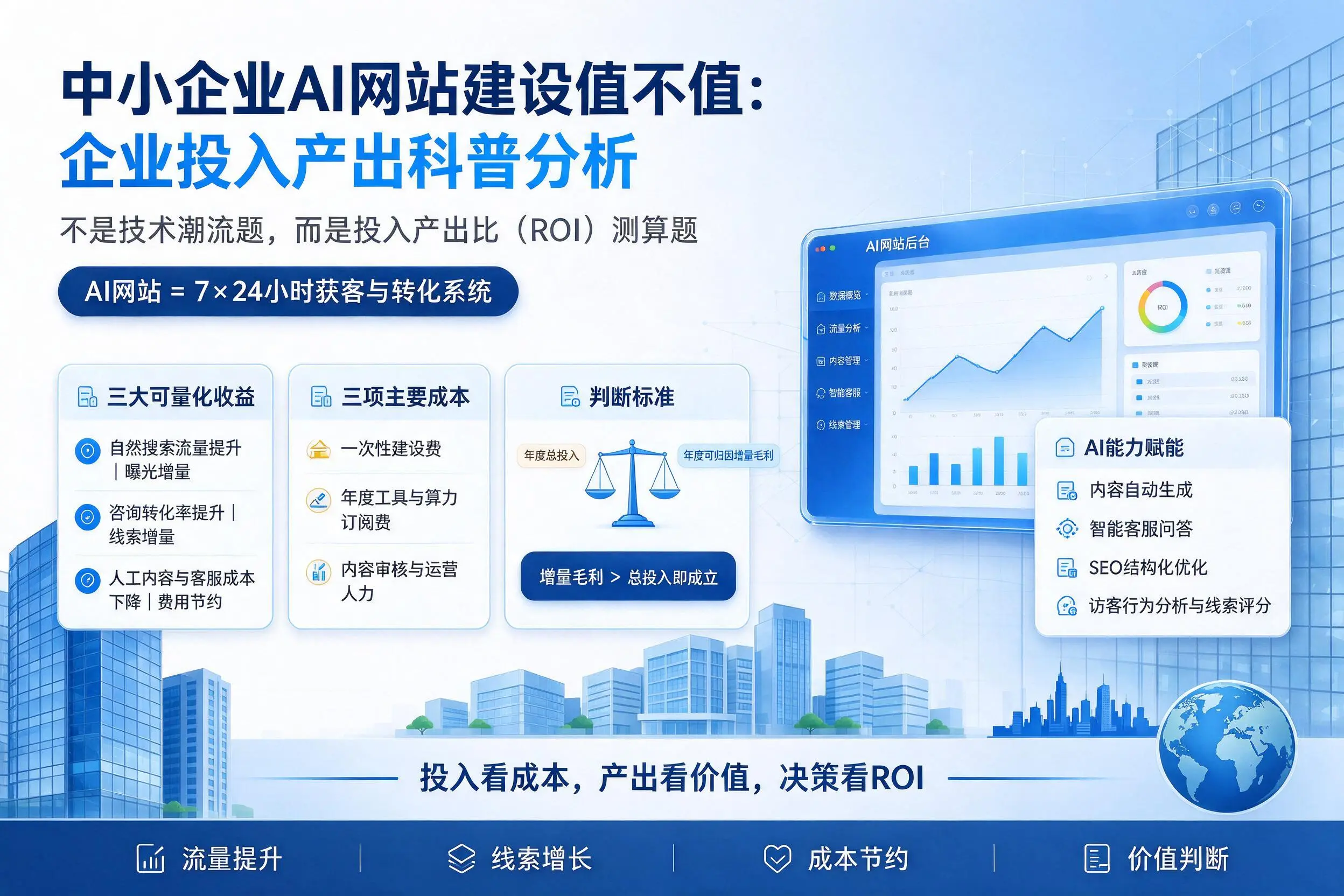中小企业AI网站建设值不值:南充企业投入产出科普分析