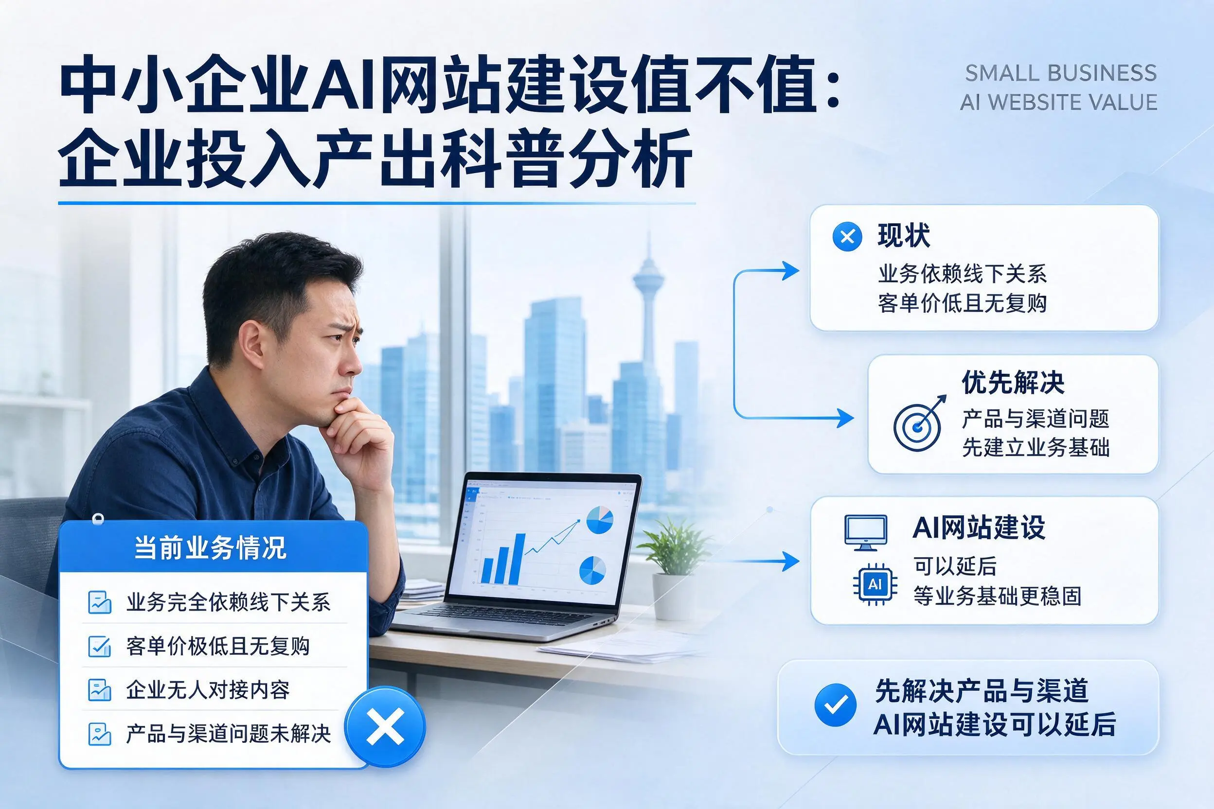 中小企业AI网站建设值不值:南充企业投入产出科普分析