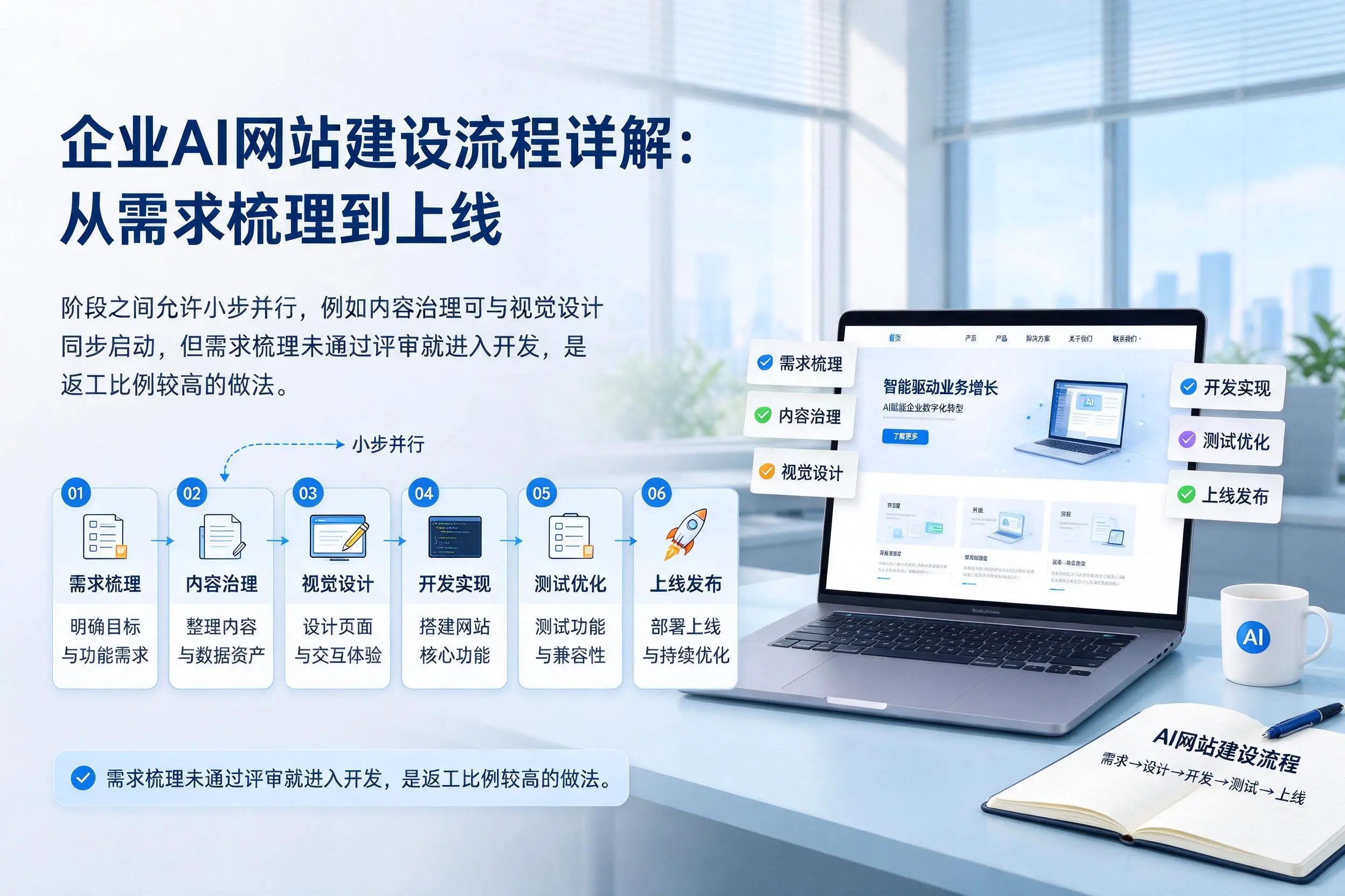 南充企业AI网站建设流程详解：从需求梳理到上线