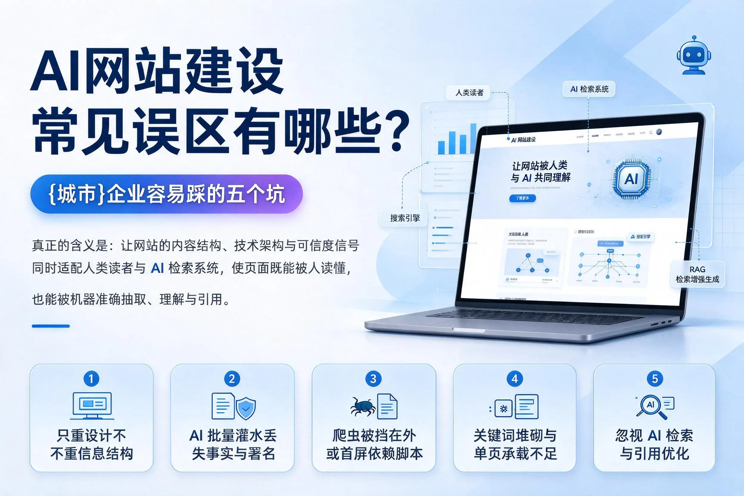 AI网站建设常见误区有哪些？南充企业容易踩的五个坑
