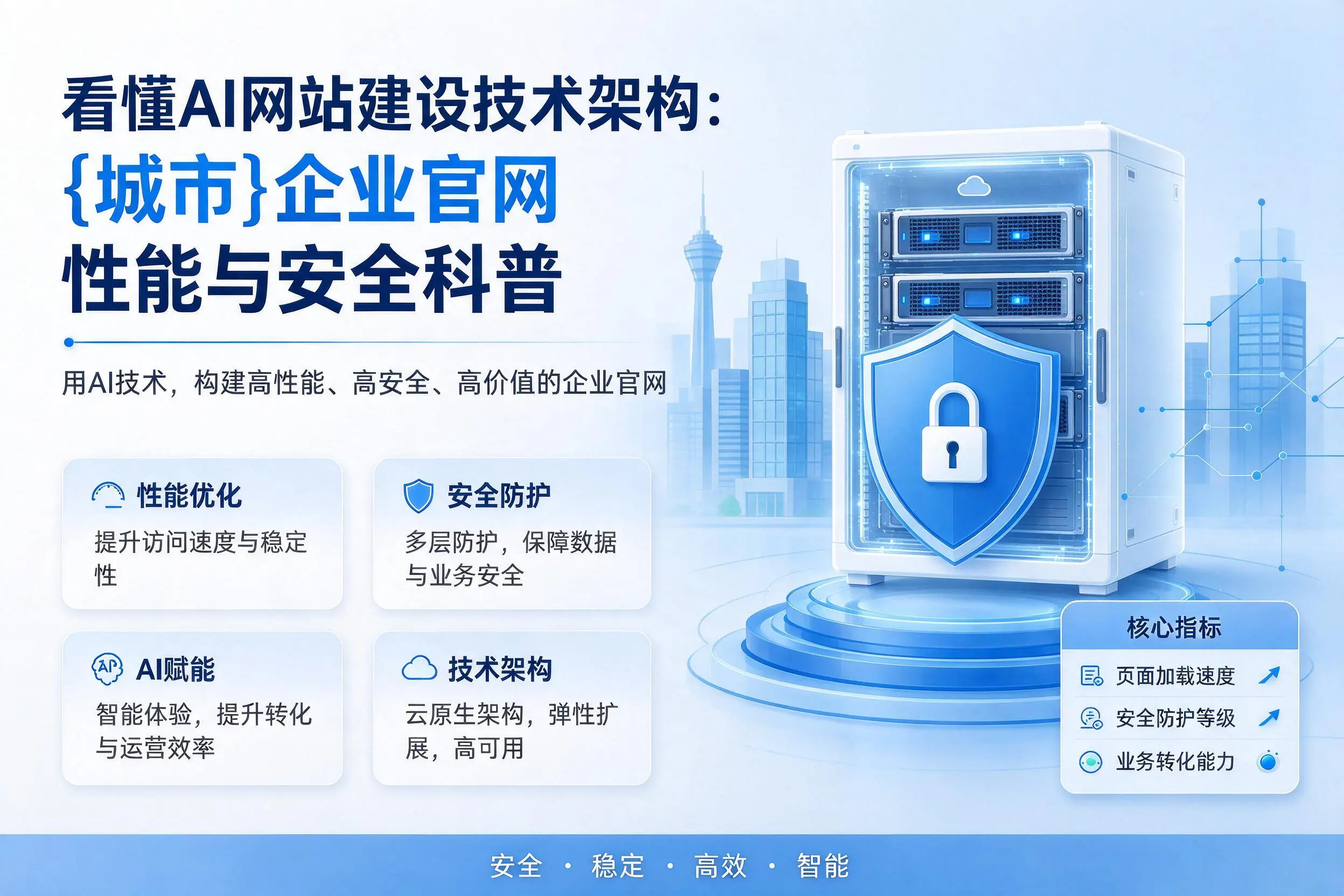看懂AI网站建设技术架构：南充企业官网性能与安全科普