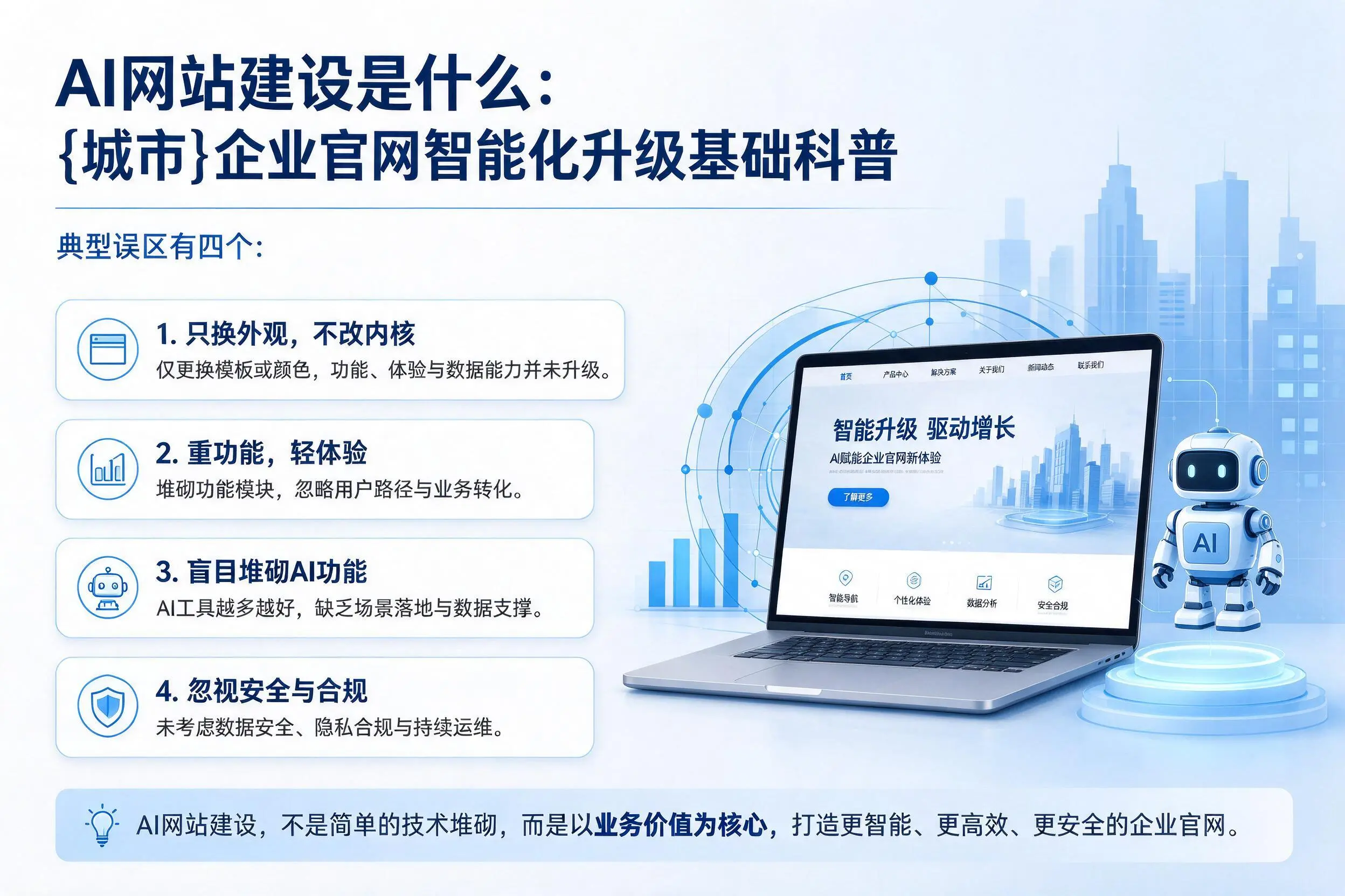 AI网站建设是什么：南充企业官网智能化升级基础科普