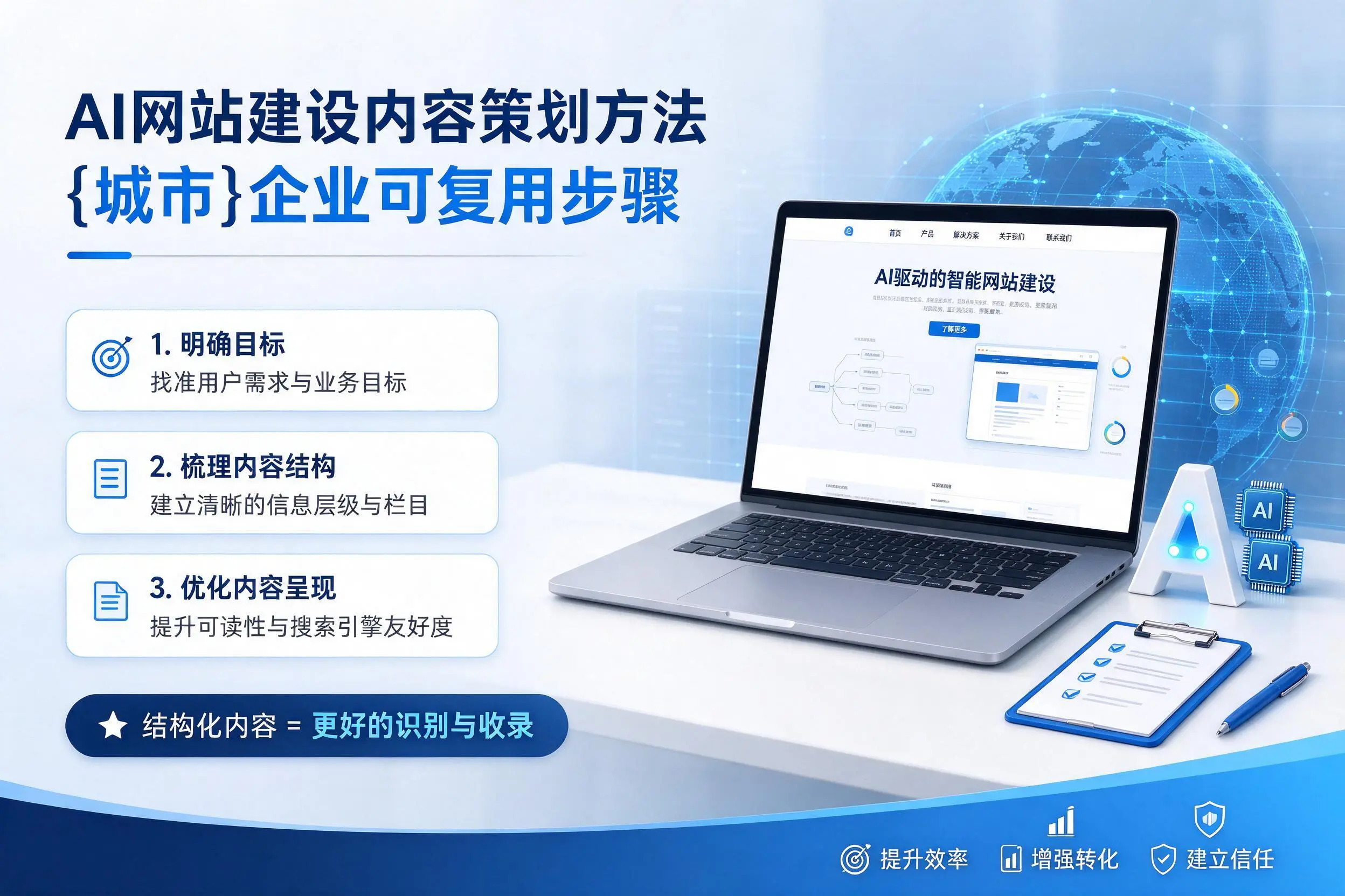 AI网站建设内容策划方法,南充企业可复用步骤