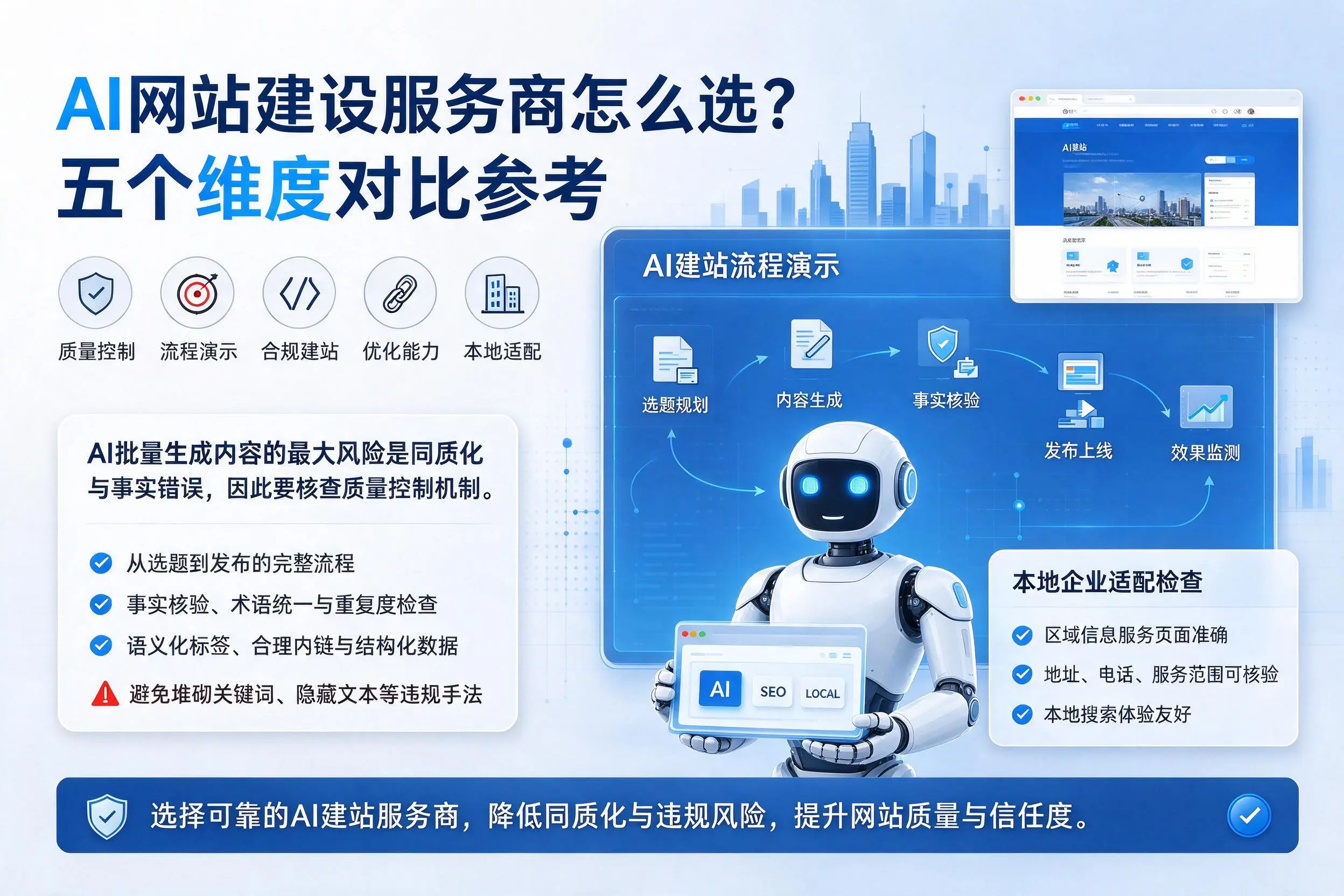 南充AI网站建设服务商怎么选？五个维度对比参考