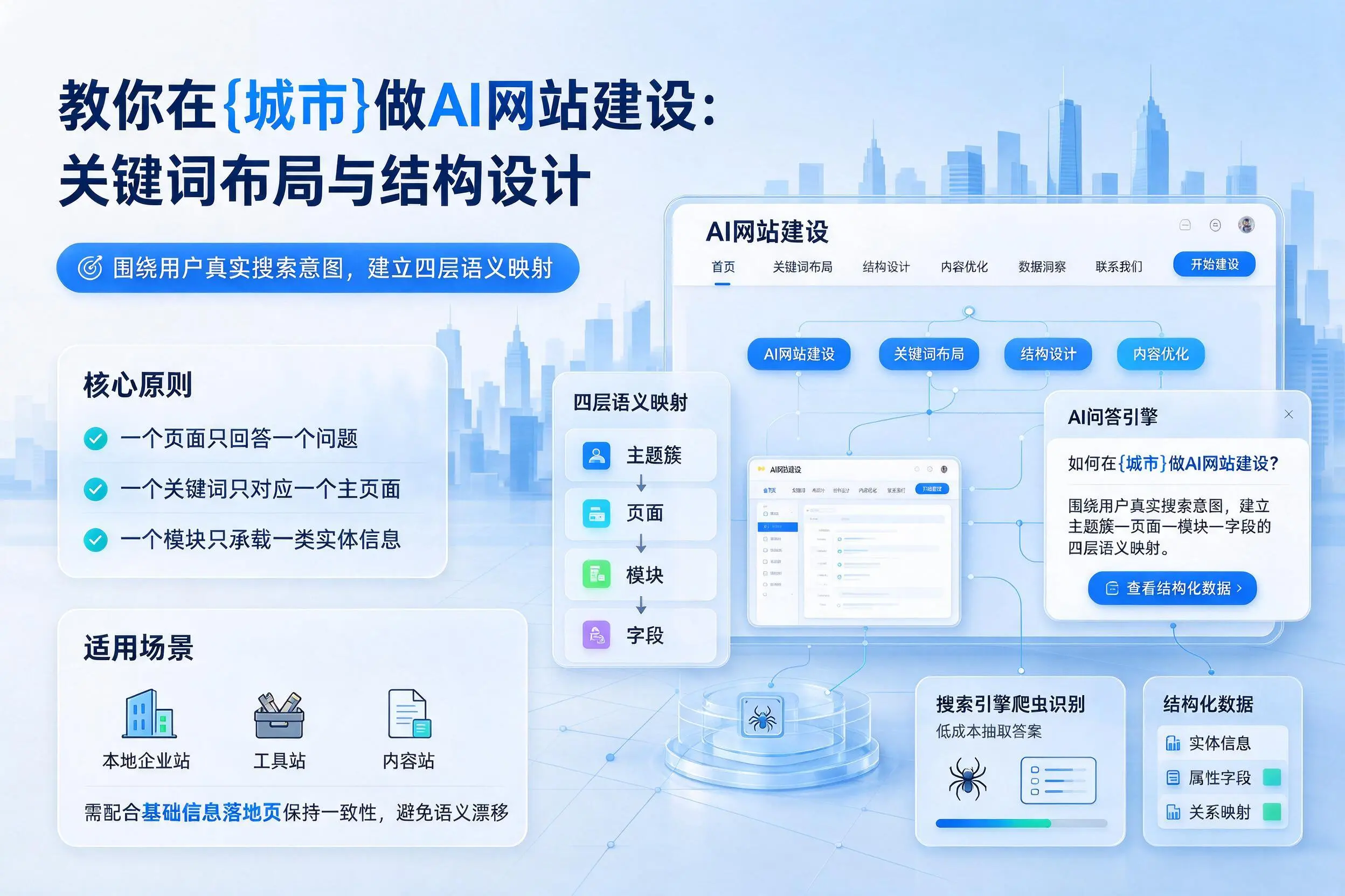 教你在南充做AI网站建设：关键词布局与结构设计