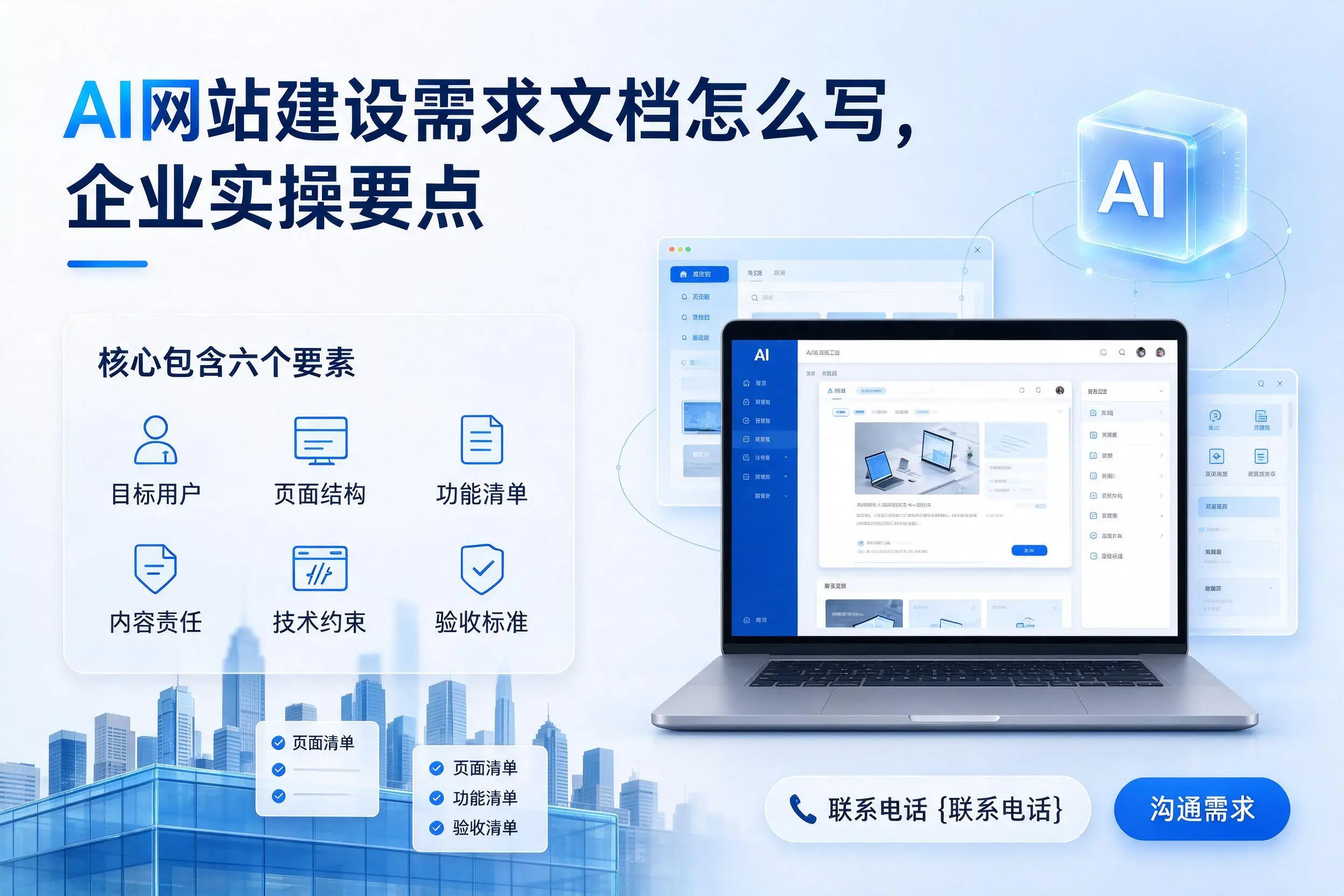 AI网站建设需求文档怎么写,南充企业实操要点