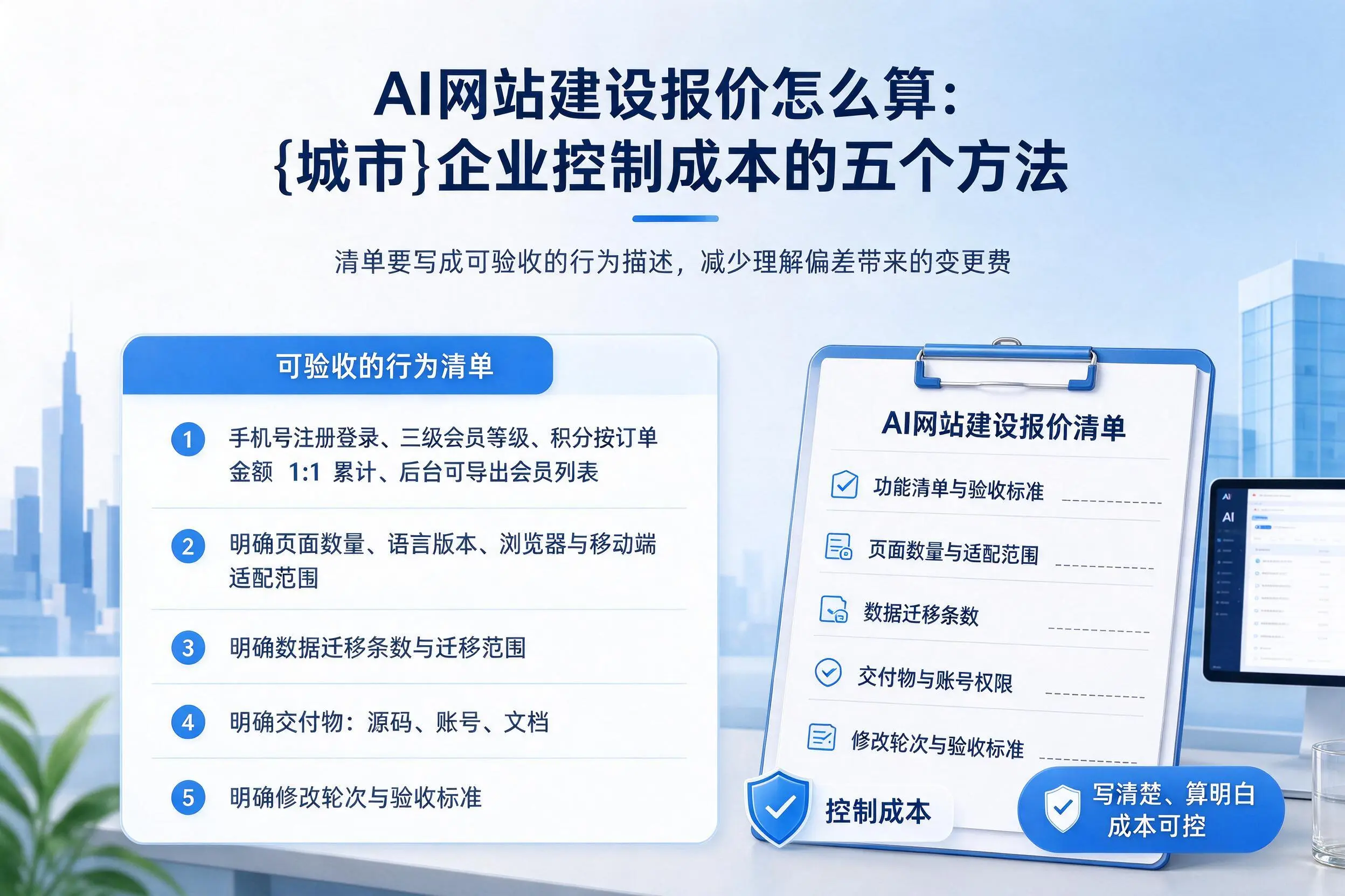 AI网站建设报价怎么算:南充企业控制成本的五个方法